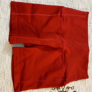 Red alphalete shorts